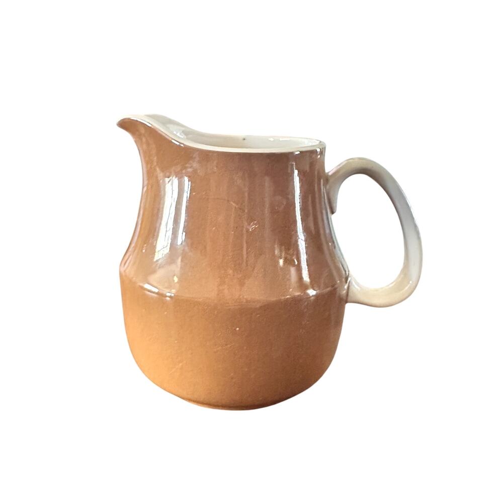 Vintage 1960s Creamer Mikasa Cera-Stone D1800 Brown White